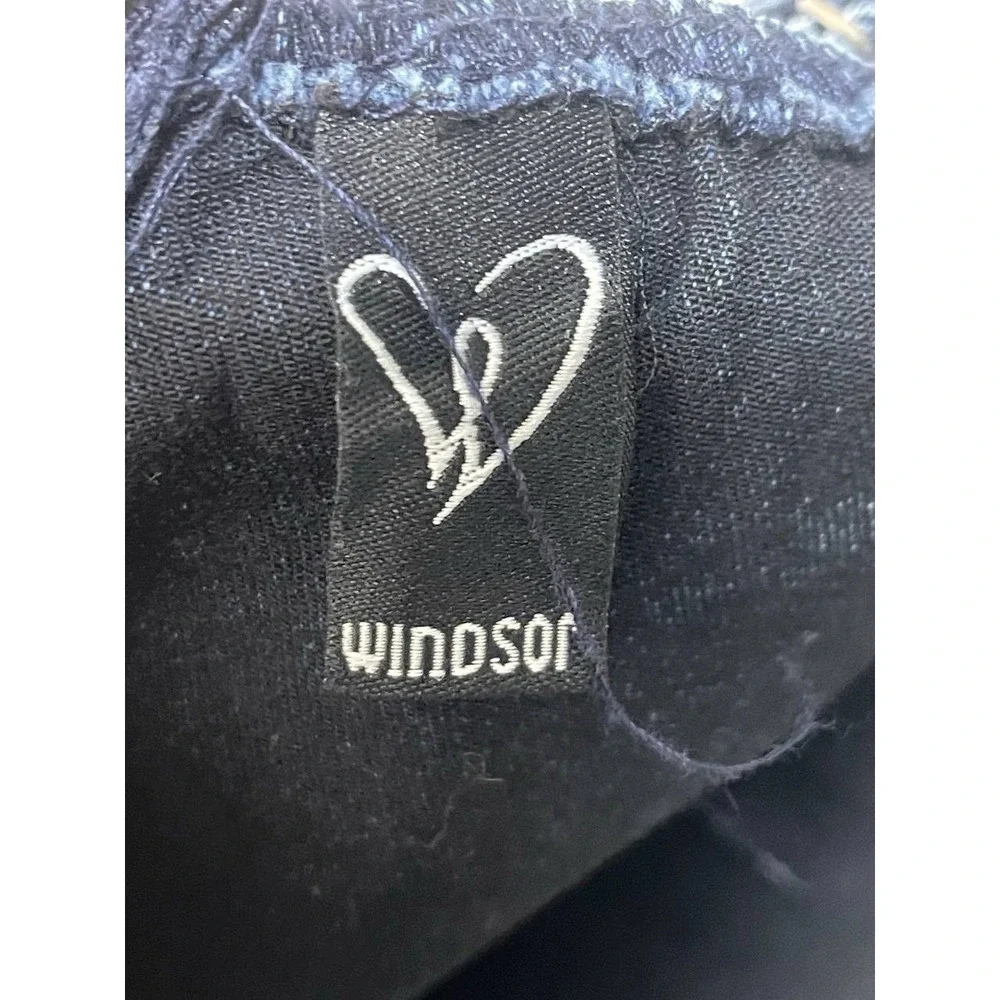 Windsor's Laced Up In Denim Dress Bodycon‎ V-neck Spaghetti Straps Sz S Grunge